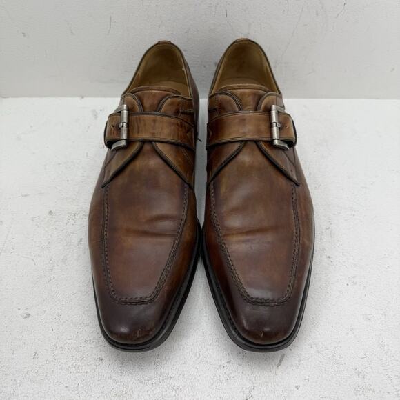 Magnanni Mauricio 15955 Monk Strap Men\'s Size 10 M Shoes Slip On Oxford Brown main image 4